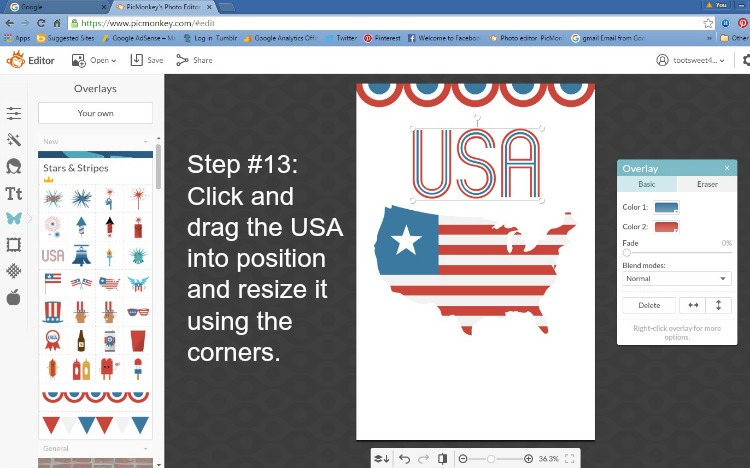 Step 13 - Click and Drag USA