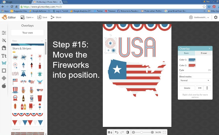 Step 15 - Move Fireworks into Position