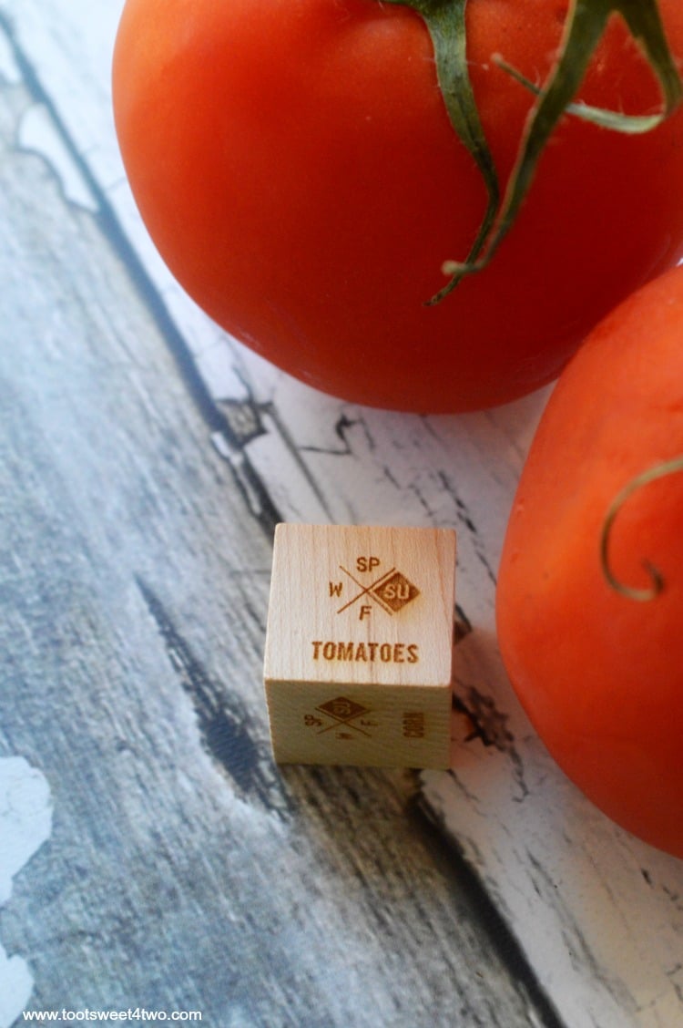 Foodie Dice and Tomatoes