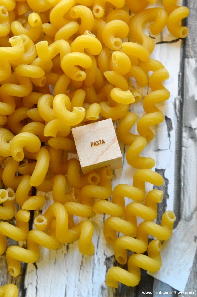 Foodie Dice and pasta
