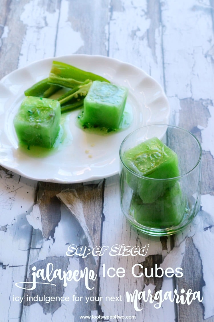 Super Sized Jalapeno Ice Cubes for Margaritas