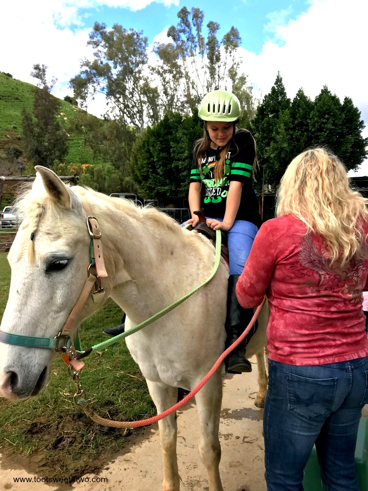 Kaitlyn on Dandy the horse at The Ranch at Bandy Canyon