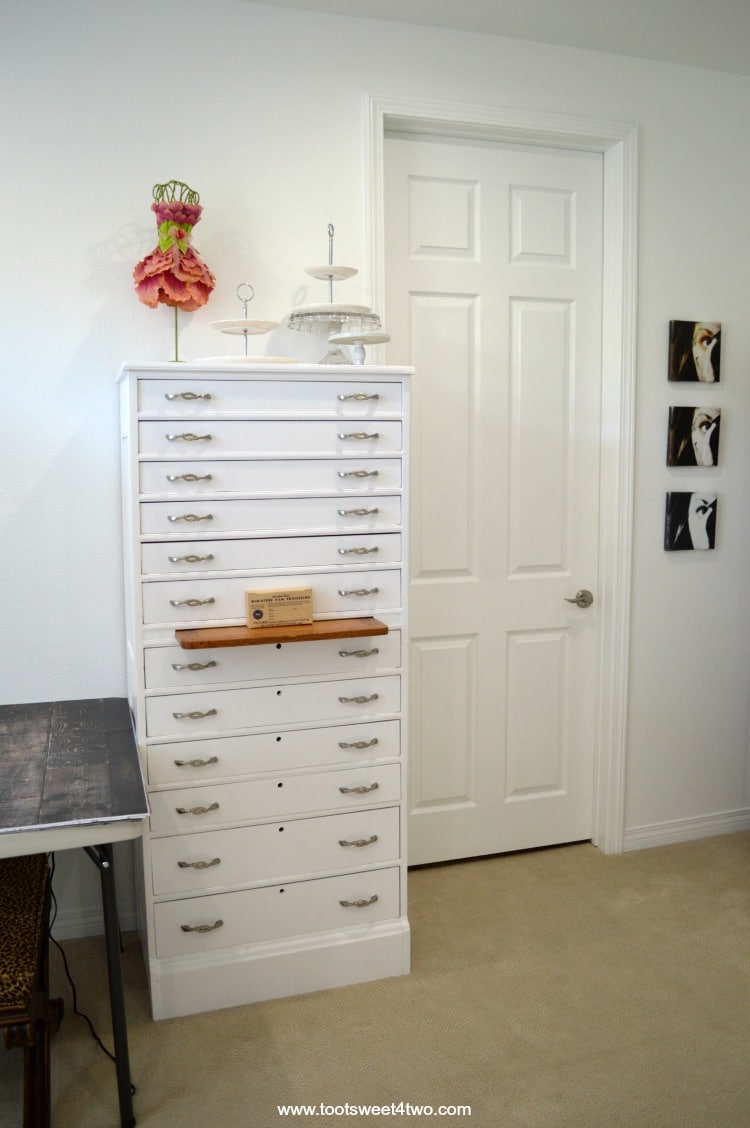12-Drawer Storage Cabinet in Food Photography Home Studio