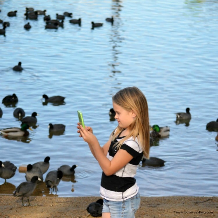 Payton photographing Coots