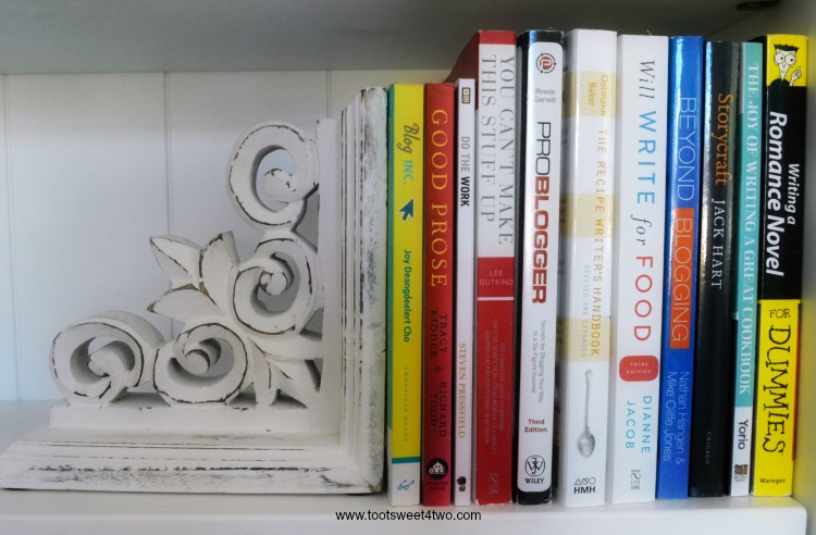 Writing and blogging books on my bookshelf